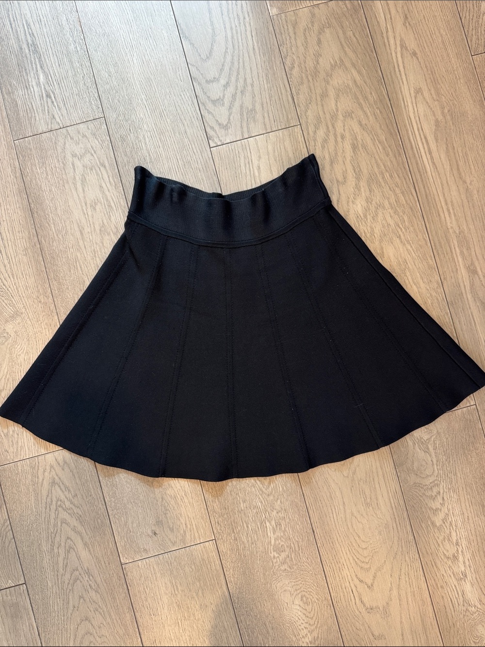 Black Slinky Flared Women's Skirt